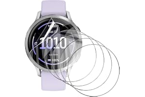 Natbok 5 stycken skyddsfolie för Gamin Venu 4/Venu 3S 41 mm, fingeravtryck-ID stöd HD skärmskydd anti-repor bubblor, bubbelfr