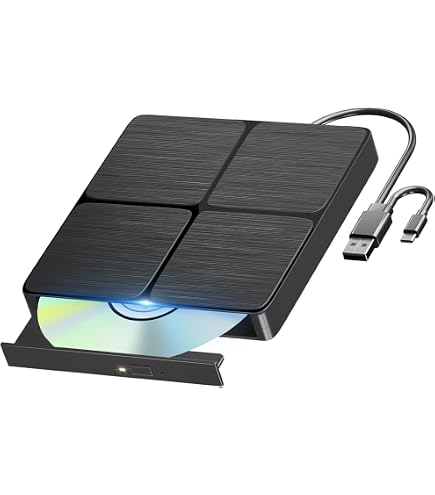 Wbacon Unità Blu-ray esterna 7 in 1, masterizzatore Blueray/DVD esterno USB 3.0 Tipo-C con porta SD/TF, supporto 100G Bluray Disc R/W per PC compatibile con Windows XP/7/8/10/11 Mac Laptop Desktop