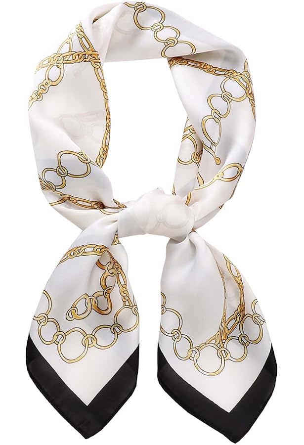 Écharpe En Satin Soie 63,5 X 63,5 Cm - Motif Partition De Violon - Foulard Bohème Pour Femme/Homme - Accessoire Cheveux, Cou, Sac - 8