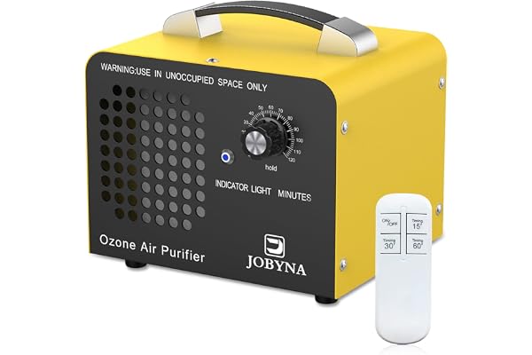 JOBYNA Générateur d'ozone 10,000 mg/h avecTélécommande, Commercielle Purificateur d'air à l'ozone Éliminateur D'odeurs avec Minuteur pour Bureau, Garage, Hôtel, Chambre, les Voitures, la Fumée
