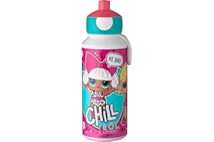Mepal, Butelka na Napoje Pop-Up Campus, Szczelna Butelka na Napoje do Szkoły, Bez Bpa, Nadaje Się do Mycia w Zmywarce, 400 Ml, Lalka Lol Lalka Lol: