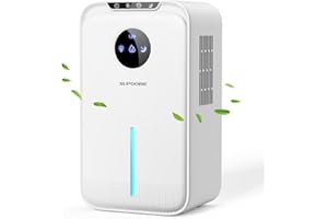 WAROUS Deumidificatore silenzioso 2000ML Deumidificatori ad aria elettrica LED 7 colorati/spegnimento automatico per bagno, camera da letto