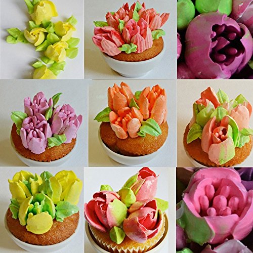 7tlg-Blumen Spritztuellen Torte Garniertuelle Tuellen Torte Kuchendekoration Tortenspritze - 6