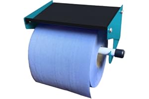 MegaMaxx Blue Roll Dispenser Wall Mounted - Blue Roll Holder With Storage Shelf - Industrial Paper Towel Dispenser And Holder - Ideal For Office, Home, Warehouse, Workshop, Factory
