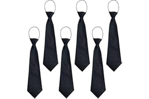 UILYNIU 6 Piezas Corbata Pre-Atada para Niño, Corbata Infantil para Niños,Corbatas Escolares Ajustable, Corbata con Banda Elástica, Corbata Formal para Boda Uniforme Escolar