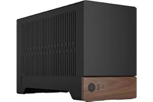 Fractal Design Terra Graphite - Wood Walnut Front Panel - Small Form Factor - mITX Gaming case – PCIe 4.0 Riser Cable – USB Type-C - Anodized Aluminum Panels