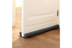 Rori Boudin de Porte Double 80 cm - Protection Contre la Traction et le Bruit - Joint de Bas de Porte Gris - Rond - Différentes