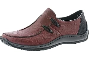 Rieker L1751 Celia soft leather slip on shoes with square toe shape