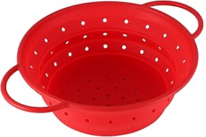 ZONJIE Passoire Pliable Silicone, Passoire à pâtes Pliable, Passoire Filtres de Cuisine, Colander Panier de Lavage de Silicone Pliable avec Poignées pour Dérener Pâtes, Légumes, Fruits