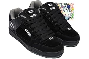 Globe Tilt Scarpe Sportive Unisex Adulto Brand Tilt Originale Brand Black Black TPR e 20 Stickers