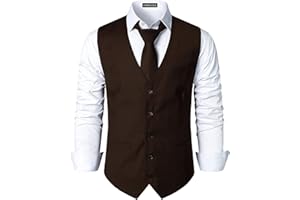 PARKLEES Gilet de smoking pour homme, style hipster, style urbain, affaires, formel, coupe ajustée