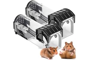 PEPPY 2 Pack Humane Mouse Traps and Rat Traps for Indoors, Upgraded No-Kill Design, High Sensitivity Quick Capture, Easy to Set & Release, Pet & Child Safe, Includes 2 Cleaning Brushes & Instructions