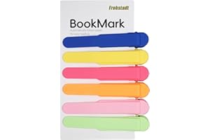 Frohstadt 6 Stück Automatische Selbstblätternde Lesezeichen – Weiches Kunststoff-Geschenkset für Bücherliebhaber, Lehrer & Berufstätige (6 Farben) – Praktisch für Büro, Reise & Schule