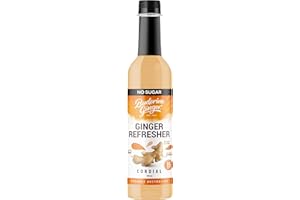Buderim Ginger Refresher Cordial NO SUGAR - Macht 15 Getränke, 750 ml Flasche, lecker, schmeckt wie Ingwerbier!