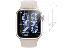 CARANTEE 4 Stück für Panzerglas für Apple Watch Series 7/8/9 41mm Schutzfolie, Weich TPU Panzer Schutz Glas für Apple Watch 9 41mm Folie, Anti-Kratzen Displayschutzfolie für Apple Watch 8 41mm Schutzglas