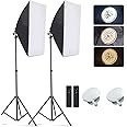 Gluckluz Photography Studio Softbox Photo Lighting Box Kit 19.7 x 27.5 Inch Light Reflector with 80 Inch Stand E27 Socket Remote for Portrait Fashion Advertising Shooting YouTube Video