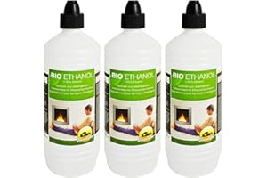 Farmlight Bioetanolo 3 Litri, Ultra Inodore, Combustibile Ecologico 100% Origine Vegetale, Compatibile Con Tutte le Stufe Elettriche o Meccaniche