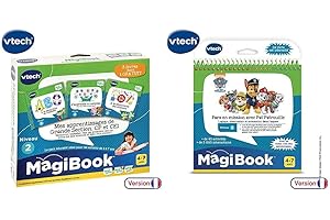 VTech - Livre MagiBook - Mes apprentissages de Grande Section, CP & CE1 - Pack de 3 Livres, Livres éducatifs & Paw Patrol Magibook-La Pat' Patrouille, 480205