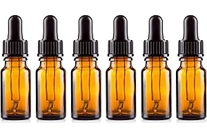 This-Trading Lot de 6 flacons à pipette en verre ambré de 10 ml