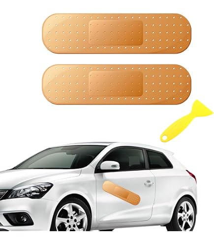 SkinoEu® 2 x Adesivi Vinile Stickers Bandage Divertente Ouch Cerotto Cerotti Decal Decalcomania Autoadesivi per Tuning Car Moto Finestrìno Rally Pista Casco Scooter Bici Camper Motociclo Laptop B 176