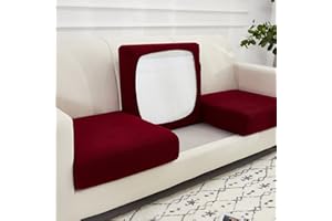 WEJOY Fodera cuscino sedile divano, protezione cuscino seduta elasticizzata, fodera cuscino elastico, fodera fodera per cuscino sedile divano, tessuto antiscivolo tartan