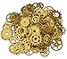 Produktbild 200 Gramm sortierte Vintage Bronze Metall Steampunk Schmuck machen Charms Cog Watch Wheel (golden)