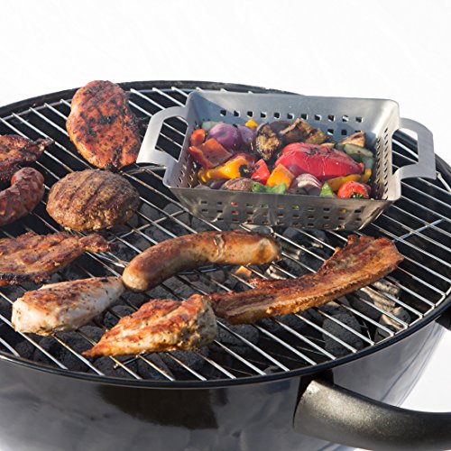 Ultranatura Edelstahl Grill-Korb / Gemüseschale mit Griffen – ca. 28 x 20 x 5 cm - 5