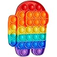 BONIRY pop it Fidget Toys Toy Set its Rainbow poppit Push Bubble for Kids Stress Relief Adults Anxiety Popper Shape Sensory Autism Silicone Square popit Game Poppet poppits (Robot)