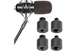 SSRDFU 4 adaptery gwintowane 3/8 cala na 1/4 cala i 1/4 cala na 3/8 cala, aluminiowy adapter śrubowy do statywu do aparatu, głośnika, statywu, statywu mikrofonowego, statywu do aparatu