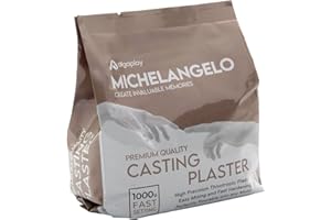 ALGAPLAY Michelangelo Casting Plaster Fast Set - Gesso Premium a indurimento rapido di altissima qualità. Perfetto per calchi delle mani e attività artistiche.