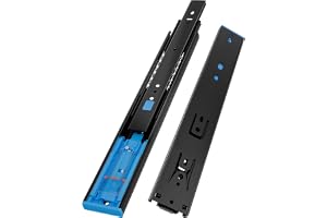 AOLISHENG Lådskenor push-to-Open med soft-stängning, 250 mm, sidomontering, 2/3-delutdrag, kulguide, 45 kg lastkapacitet, för