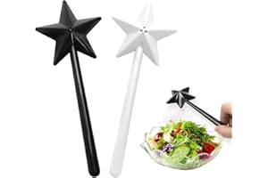 AOOTUERL Set di 2 bacchette magiche per sale e pepe, tre fori con una sola mano, dispenser di sale rimovibile ricaricabile, per cucina, barbecue, ristorante, tavolo da pranzo, decorazione per feste di Natale