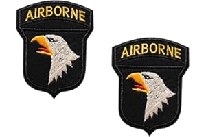 TOPT MILI 2 ecusson airborne commando aigle special noir force seal army armée us usa 8x6,5cm