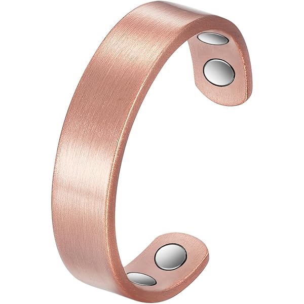 Anello Magnetico In Rame Puro 99,99% - 3500 Gauss Per Uomo E Donna | Design Regolabile Senza Nickel - Foto 10