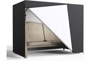 MTFun Garden Swing Cover 2 Seater Waterproof Havy Buty Wind Resistant Large Outdoor Garden Swing Seat Cover Windproof & Rip Proof 160 * 120 * 170cm for Outdoor Garden Patio Yard