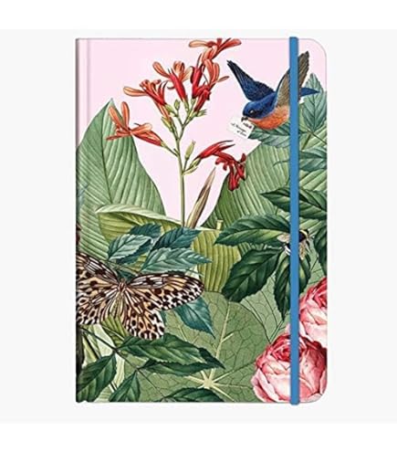 CEDON Notizbuch A5 Softcover - Blumengruss Design Mit Farbschnitt & Lesebändchen