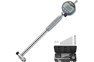 Neoteck Comparatore Elettronico 2-6 inch Indicatore Sonda Digitale con Tolleranza 0.01MM/0.0003”Comparatore di Precisione Portatibile Kit di Comparatore Digitale Professionale 0,5” Indicatore Digitale