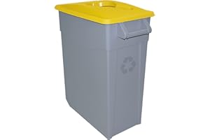 Denox Poubelle recyclage 65 L Jaune