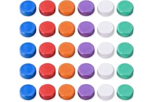 Vicloon Calamite Rotondi, 30Pcs Magneti Rotondi Colorati, Magneti da Ufficio Calamite per Lavagne Magnetiche, Scuola, Seminari, Nel Lavoro Sul Whiteboard e a casa Come per Frigorifero