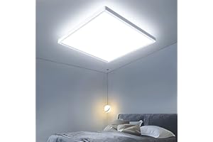 OTREN LED Lámpara de Techo, 30CM Plafon Techo Cuadrada 6500K, IP44 Luz de Techo Moderno para Dormitorio Infantil Baño Cocina Sala de Estar, 28W 2400LM
