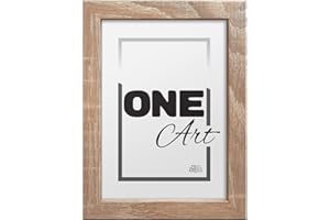 aFFa frames, Hekla, Portafoto in MDF, Facile da pulire, Rettangolo, Con vetro acrilico frontale, Rovere chiaro, A4, 21x29,7 cm