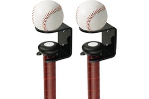 JUMRHFAN Lot de 2 supports muraux pour rangement de batte de baseball en acrylique - Organisateur d'équipements de sport pour présenter des raquettes et des balles à la maison ou au stade de baseball