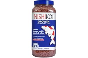 Nishikoi Growth Complete Food for Koi and Pond Fish - Medium Pellets - 1250g