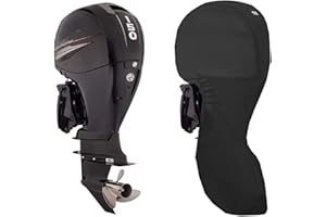 CLG Boat Motor Covers Cover,Full Outboard with 420D Heavy Duty Oxford Fabric + Extra PVC Coating,Waterproof Outboard Engine for Mercury Motor Cover Boat