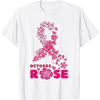 Femme Ruban Rose Cancer Du Sein Octobre Rose T-Shirt