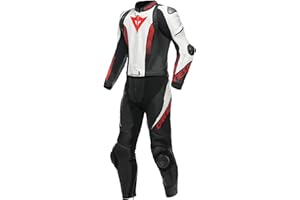 ‎DAINESE Dainese Tuta in pelle Laguna Seca 5 2 pezzi, colore: nero/bianco/rosso lava, 50