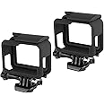 Azonee Frame Mount Housing Case, Compatible with GoPro Hero 7/6/5 Black Action Camera Top Open Protective Housing Case with Quick Release Bracket(2 Pcs)