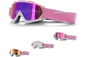 DONGZQAN Skibrille Damen Rosa, Skibrille Brillenträger Damen, Skibrillen Damen Unisex Skibrille Otg Mit Schaumstoffpolsterung, Geeignet für Outdoor-Sportarten