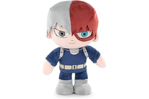 BARRADO Peluche de los Personajes de My Hero Academia - 30 Centímetros - Deku, Bakugo, Todoroki - Calidad Super Soft (Todoroki)