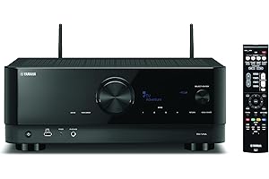 Yamaha Rx-V4A Sintoamplificatore Av - Con 5.2 Canali, Surround, Funzioni Specifiche Per Il Gaming E Sistemi Di Controllo Vocale, Versatile, Nero, Bluetooth, Wi-Fi